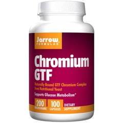 Хром Chromium GTF Jarrow Formulas 200 мкг 100 капсул