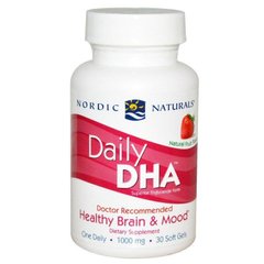 Фотография - Риб'ячий жир Daily DHA Nordic Naturals полуниця 1000 мг 30 капсул