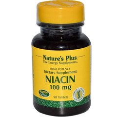 Вітамін B3 Ніацин Niacin Nature's Plus 100 мг 90 таблеток