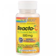 Фотография - Вітамін С Reacta-C Solaray 500 мг 60 капсул
