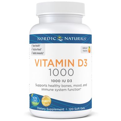 Фотография - Витамин D3 Vitamin D3 Nordic Naturals апельсин 1000 МЕ 120 капсул