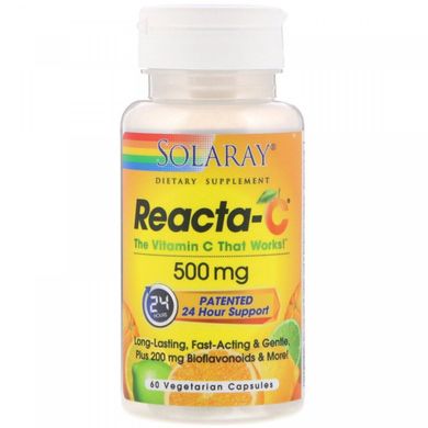 Фотография - Вітамін С Reacta-C Solaray 500 мг 60 капсул