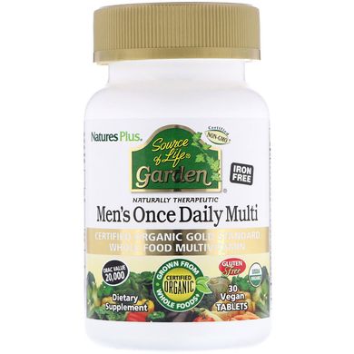 Фотография - Вітаміни для чоловіків Source of Life Garden Men's Once Daily Multi Nature's Plus 30 таблеток