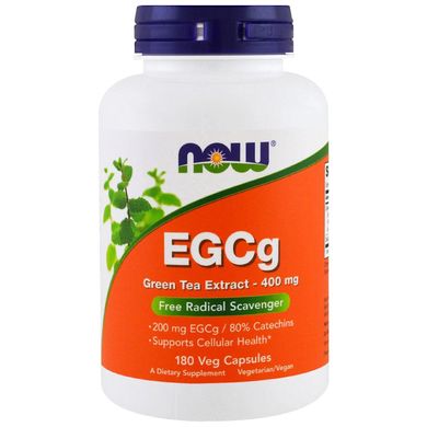 Зелений чай EGCg Green Tea Now Foods екстракт 400 мг 180 капсул