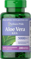 Алое вера екстракт Aloe Vera Extract Puritan's Pride 25 мг 100 гелевих капсул