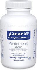 Пантотенова кислота Pantothenic Acid Pure Encapsulations 120 капсул
