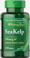 Фотография - Ламінарія Sea Kelp Puritan's Pride 150 мкг 250 таблеток