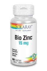 Цинк Bio Zinc Solaray 15 мг 100 капсул