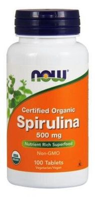 Фотография - Спіруліна Spirulina Now Foods 500 мг 500 таблеток