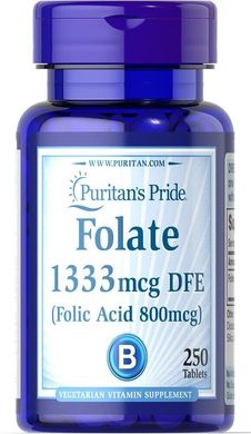 Фотография - Витамин В9 Фолиевая кислота Folic Acid Puritan's Pride 800 мкг 250 таблеток