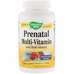 Мультивитамины для беременных Prenatal Multi-Vitamin and Multi-Mineral Nature's Way 180 капсул