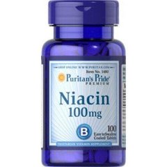 Вітамін В3 Ніацин Niacin Puritan's Pride 100 мг 100 таблеток