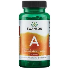 Фотография - Витамин А Vitamin A Swanson 10000 МЕ 3000 мкг 100 капсул