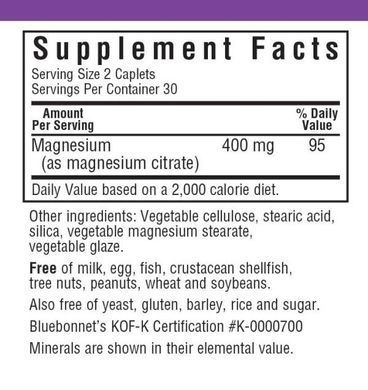 Магний цитрат Magnesium Citrate Bluebonnet Nutrition 400 мг 60 капсул