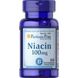 Витамин В3 Ниацин Niacin Puritan's Pride 100 мг 100 таблеток