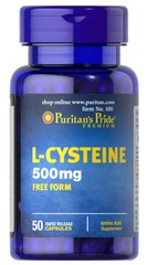 Л-цистеїн L-Cysteine Puritan's Pride 500 мг 50 капсул