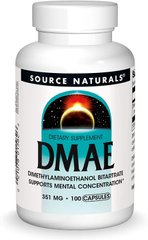 Фотография - DMAE Диметиламіноетанол Source Naturals 351 мг 200 капсул