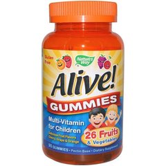 Фотография - Мультивитамины для детей Alive! Multi-Vitamin Nature's Way вишня виноград и апельсин 90 конфет