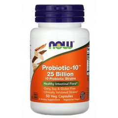 Пробbотики Probiotic-10 25 Billion Now Foods 30 капсул