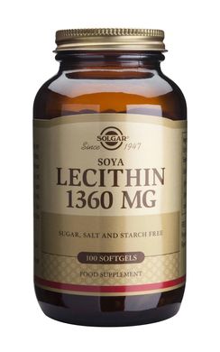 Фотография - Лецитин Lecithin Solgar неотбеленный 1360 мг 100 капсул