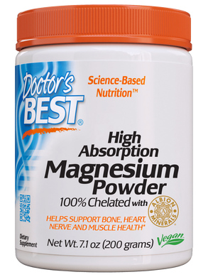 Магний хелат High Absorption Magnesium Powder 100% Chelated with Albion Minerals Doctor's Best 200 г