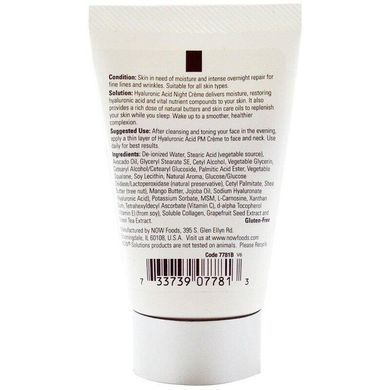 Фотография - Крем ночной с гиалуроновой кислотой Hyaluronic Acid Creme Now Foods Solutions 59 мл