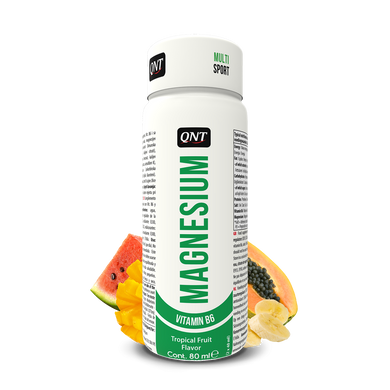 Магній + Вітамін В6 Magnesium Shot QNT тропічні фрукти 12*80 мл