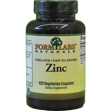 Цинк Chelated Zinc Form Labs 15 мг 120 капсул