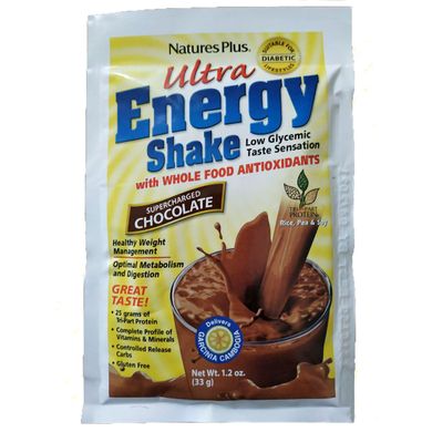 Фотография - Заменитель питания Chocolate Ultra Energy Shake Nature's Plus, 264 г