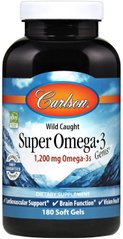 Фотография - Рыбий жир Wild Caught Super Omega·3 Gems Fish Oil Carlson Labs 1200 мг 100+30 капсул