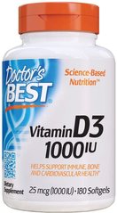 Фотография - Вітамін D3 Vitamin D3 Doctor's Best 1000 МО 180 капсул