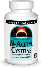 Фотография - Ацетилцистеїн NAC N-Acetyl Cysteine Source Naturals 600мг 60 таблеток