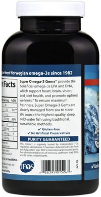 Фотография - Риб'ячий жир Wild Caught Super Omega·3 Gems Fish Oil Carlson Labs 1200 мг 100+30 капсул