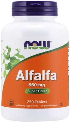 Альфальфа (Люцерна) Alfalfa Now Foods 650 мг 250 таблеток