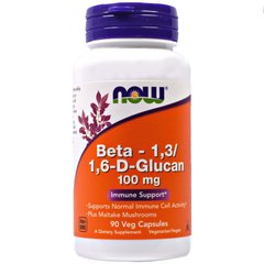 Фотография - Бета-глюкан Beta-1,3/1,6-D-Glucan Now Foods 100 мг 90 капсул