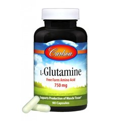 Глютамін L-Glutamine Carlson Labs 750 мг 90 капсул