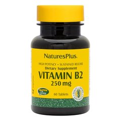 Вітамін B2 Рибофлавін Vitamin B2 Nature's Plus 250 мг 60 таблеток