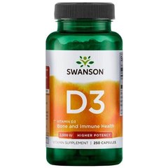Фотография - Вітамін D3 Vitamin D3 Swanson 2000 МО 50 мкг 250 капсул