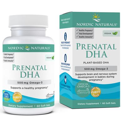 Фотография - Рыбий жир для беременных Prenatal DHA Vegan Nordic Naturals 500 мг 60 капсул
