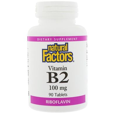 Витамин В2 Рибофлавин Vitamin B2 Natural Factors 100 мг 90 таблеток