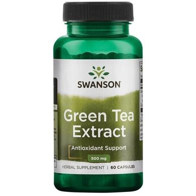 Зеленый чай Green Tea Extract Swanson 500 мг 60 капсул