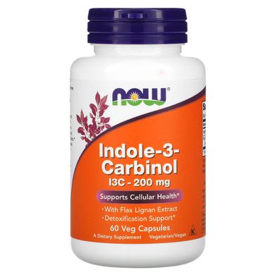 Фотография - Индол 3 Карбинол Indole-3-Carbinol Now Foods 200 мг 60 капсул