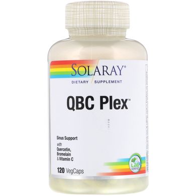 Фотография - Комплекс кверцетина, бромелайна та вітаміна С QBC Plex Solaray 120 капсул