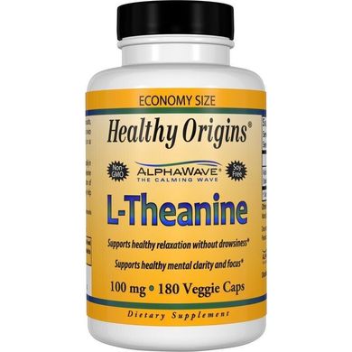 L-теанін L-Theanine Healthy Origins 100 мг 180 капсул