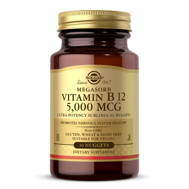 Витамин В12 метилкобаламин Vitamin B12 Solgar сублингвальный 5000 мкг 30 таблеток