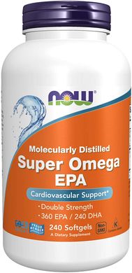 Фотография - Супер Омега 3 подвійна сила Super Omega EPA Now Foods 240 капсул