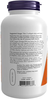 Фотография - Супер Омега 3 подвійна сила Super Omega EPA Now Foods 240 капсул