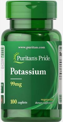Калий Potassium Puritan's Pride 99 мг 100 каплет