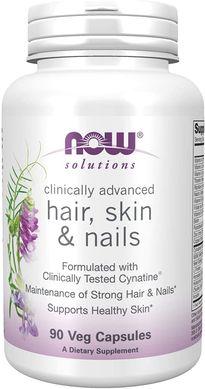 Фотография - Витамины для волос ногтей и кожи Hair Skin & Nails Now Foods Solutions 90 капсул