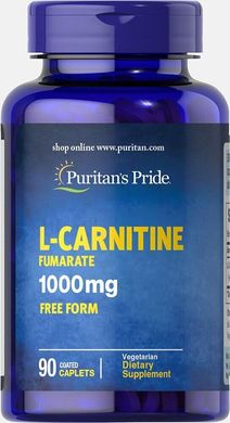 Фотография - L-карнитин L-Carnitine Fumarate Puritan's Pride 1000 мг 90 каплет